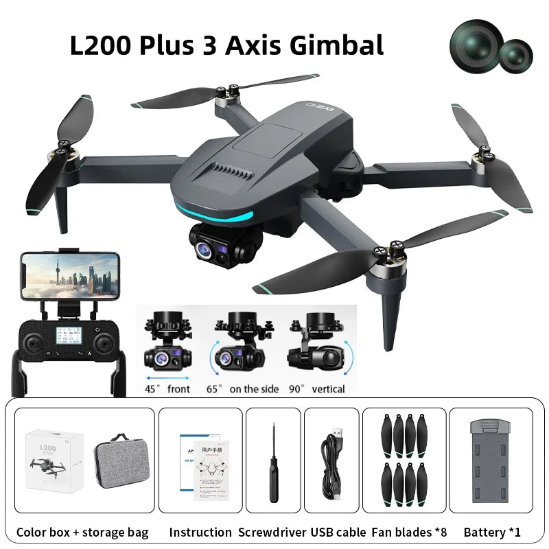 L200 Plus 4K GPS Drone – 3-Axis Gimbal