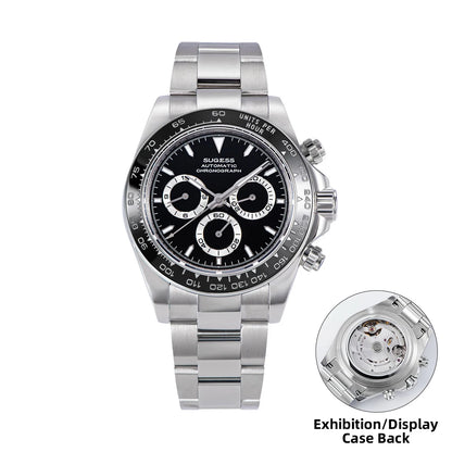 Sugess Panda Chronograph S418 – SL4801 Automatic, Ceramic Bezel, Sapphire