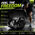 Wireless Earhook Earbuds – BT 5.3, LED Display, Deep Bass