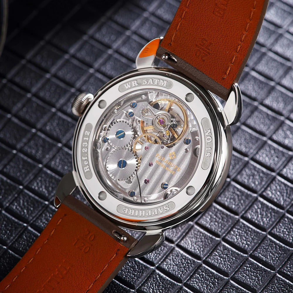 FARASUTE Retro 37mm Manual Swiss SW261 Mechanical Movement Watch For Men Casual 5Bar Waterproof Sapphire Wristwatch Reloj Hombre