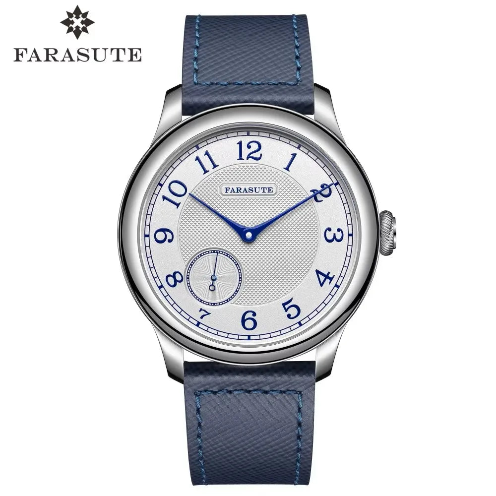 FARASUTE Salmon Dial Manual Mechanical Watch – St17 Movement, Vintage Bonklip Bracelet