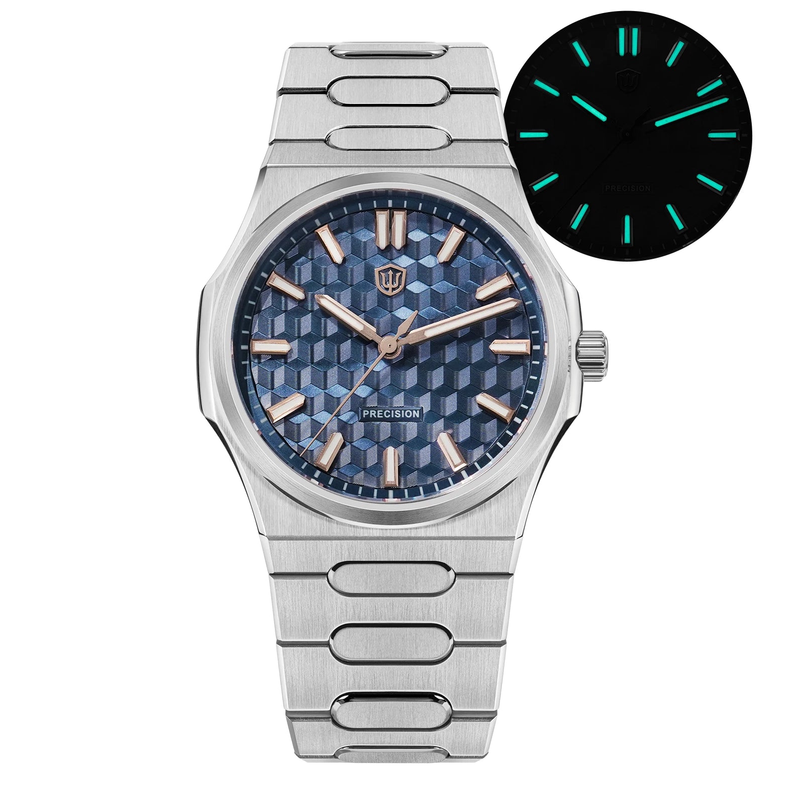 Watchdives WD0016 Premier Super Black Dial Mens Watch Japan VH31/VH60 Sweep Quartz Sapphire Crystal BGW9 Lume 316L Steel 100M