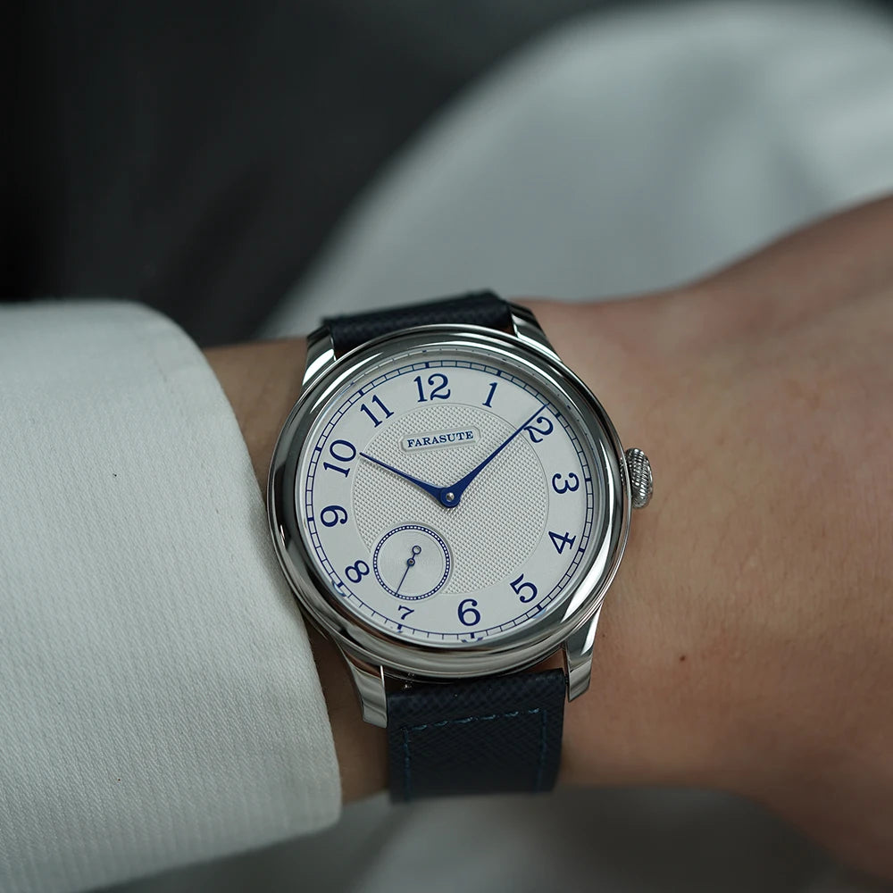 FARASUTE Retro Manual Mechanical Watch – 80-Hour Power Reserve, Small Seconds