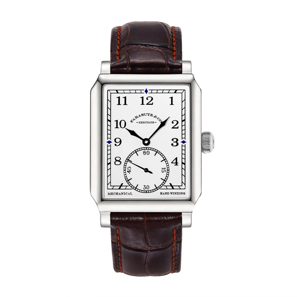 FARASUTE Retro Square Manual Mechanical Watch – Sapphire Crystal, Customised Movement