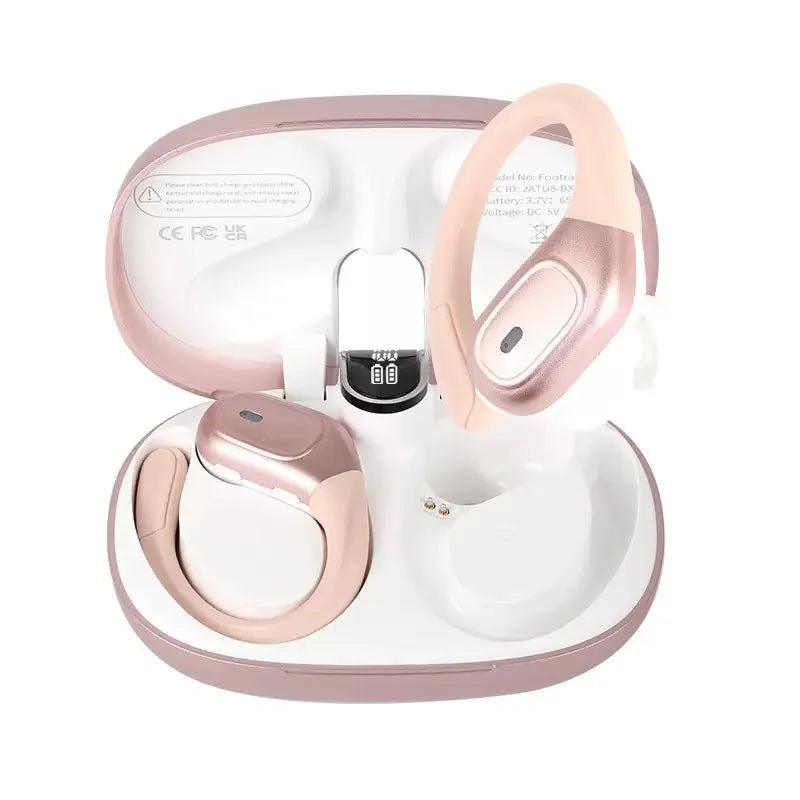 Wireless Sport Earbuds – 80H Battery, Earhook, ANC Mic