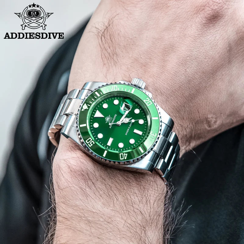 ADDIESDIVE H3 Quartz Diver-Style Watch – 41mm, Ceramic Bezel, Miyota 2115, 200m