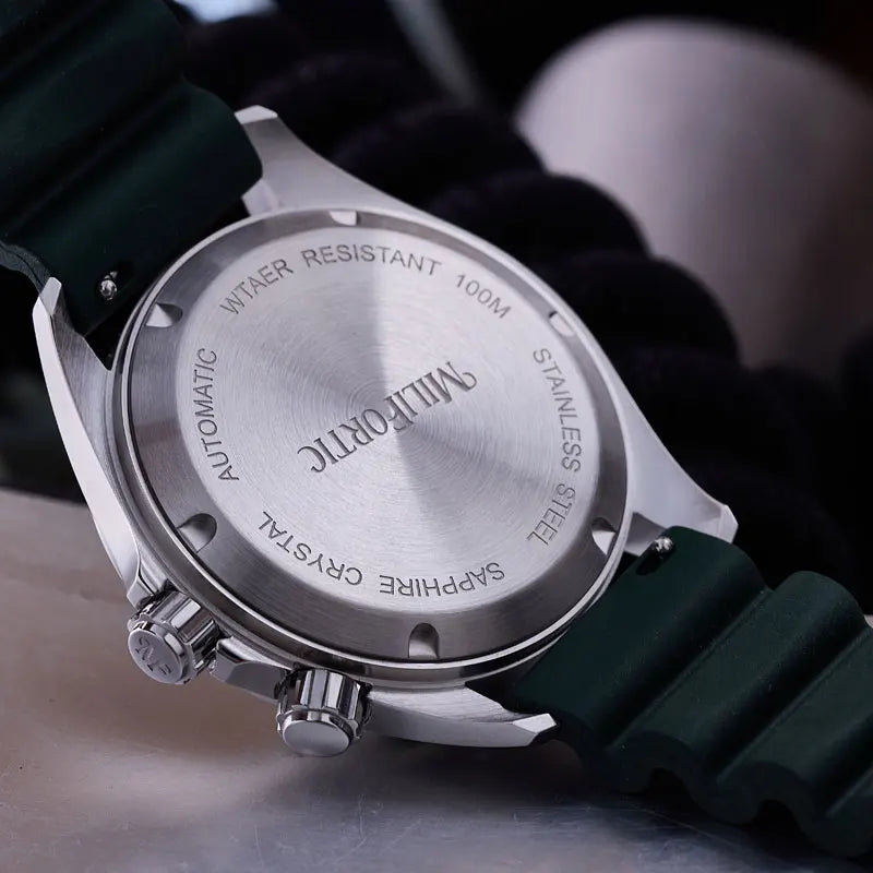 Milifortic S089 Alpinist Homage Sport Watch Men Inner Compass Bezel Rubber Strap ST2130Automatic Waterproof 39.5MM Watch for Men