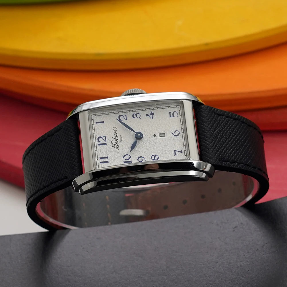 MERKUR NH05 Rectangle Retro Automatic Watch – Sapphire, NH05 Movement