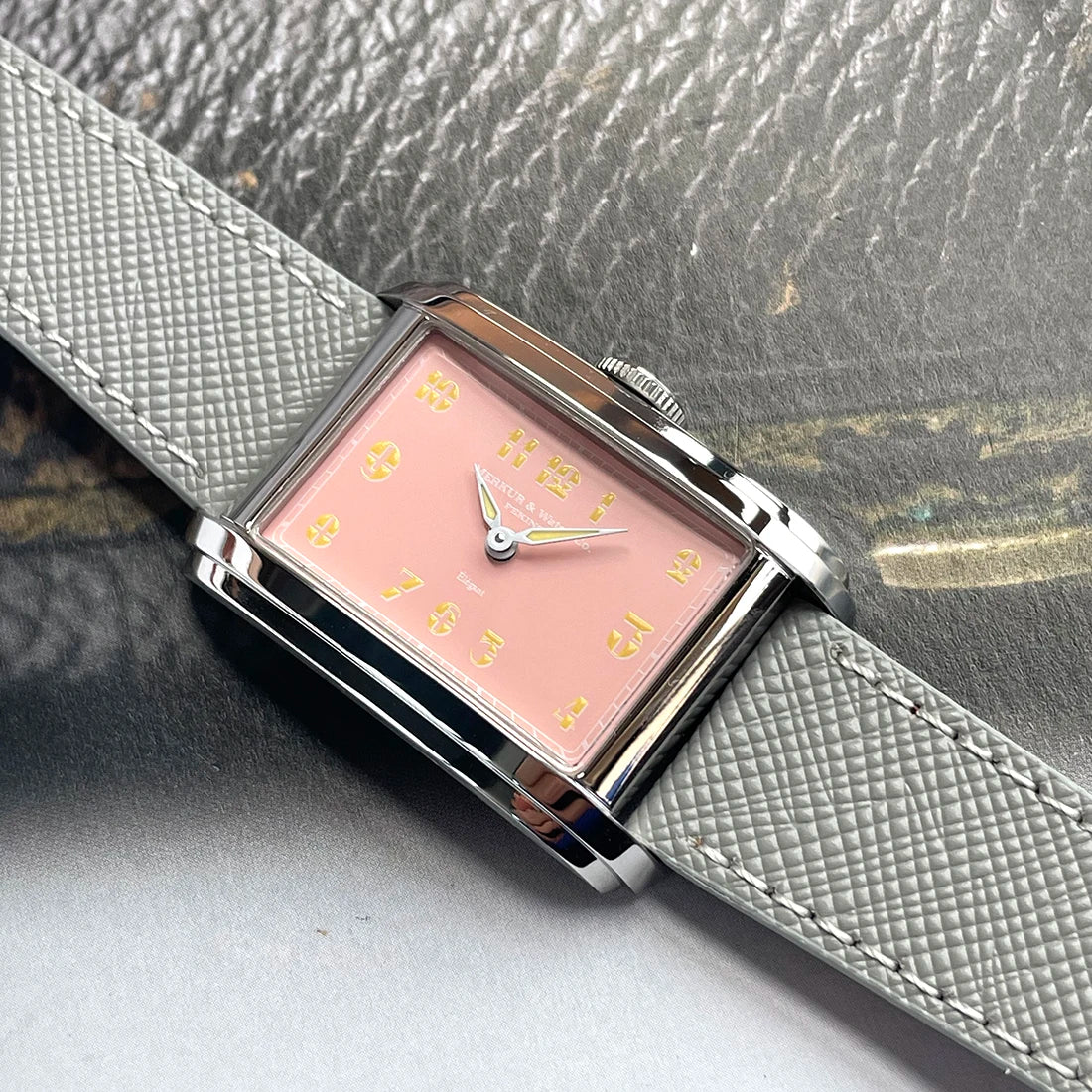 MERKUR NH05 Rectangle Retro Automatic Watch – Sapphire, NH05 Movement