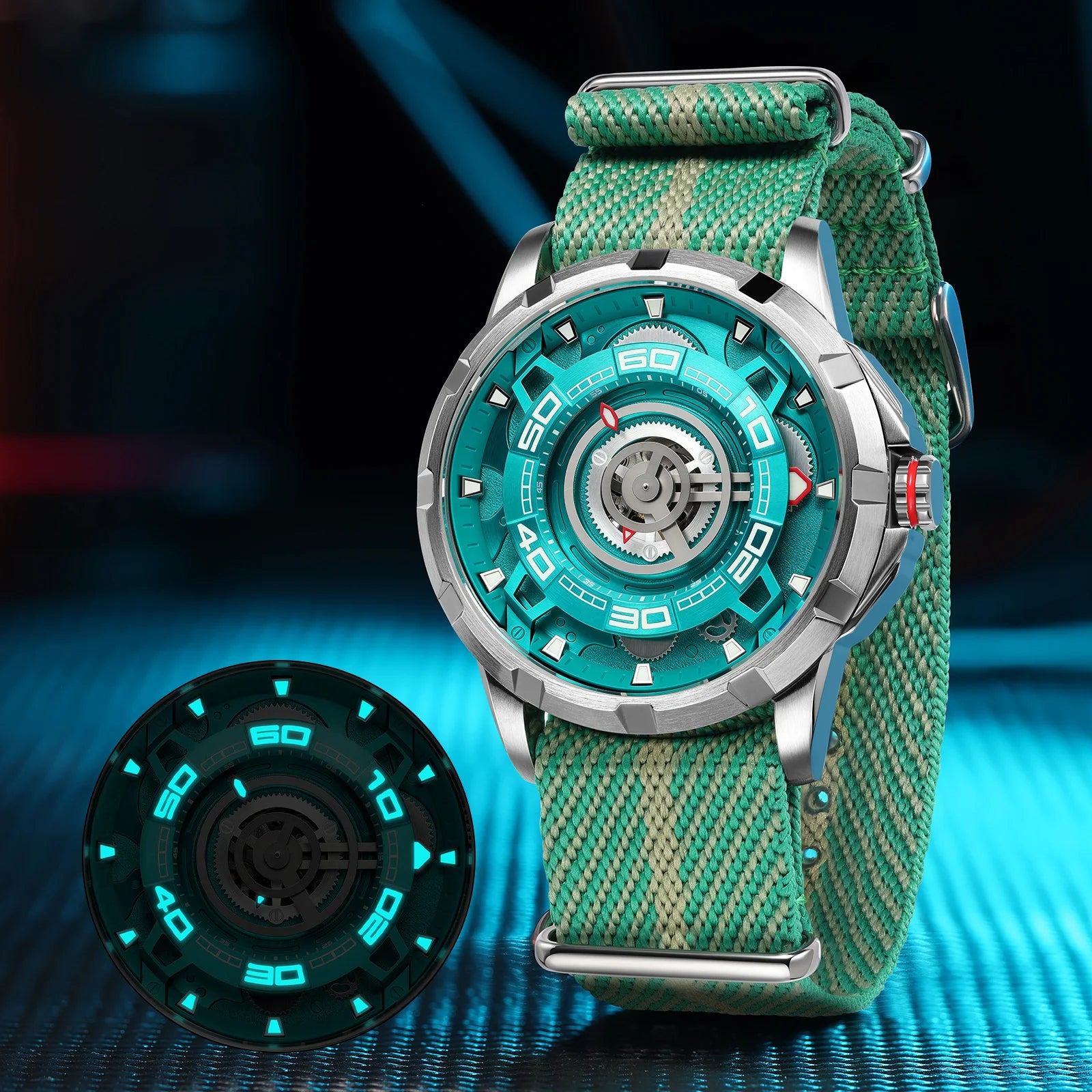 BERNY Automatic Skeleton Watch – MIYOTA 82S0, Sapphire, 5ATM, 3D Dial