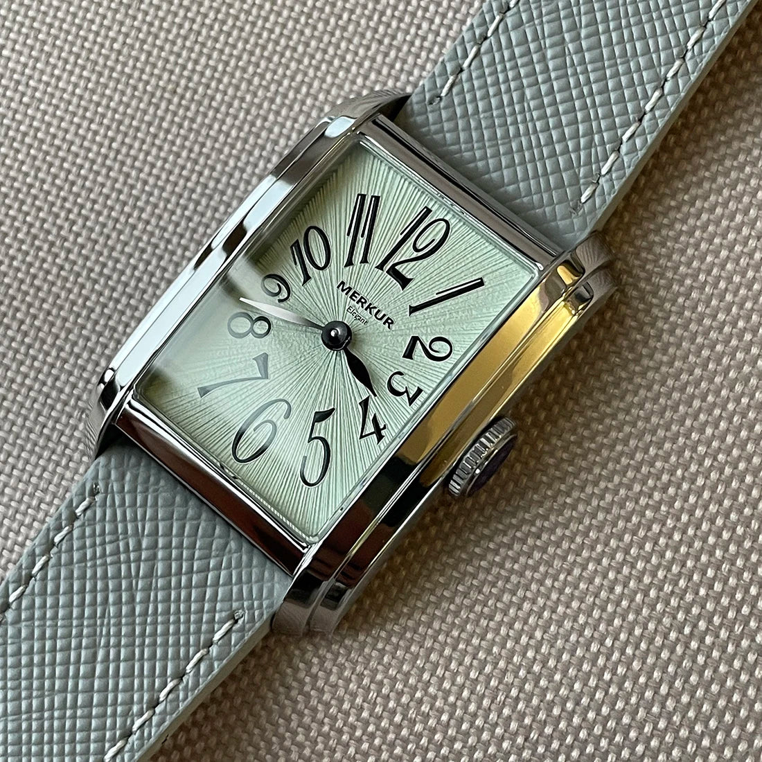 MERKUR NH05 Rectangle Retro Automatic Watch – Sapphire, NH05 Movement