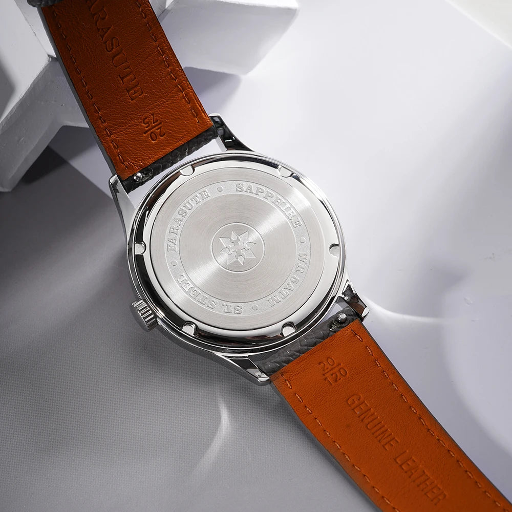 FARASUTE Fashion Seagull Manual Movement Mechanical Wristwatch For Men Sapphire Crystal Stainless Steel Watch Men Reloj Hombre