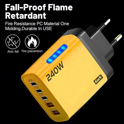 5-in-1 GaN Desktop Charger – 240W Fast Charging