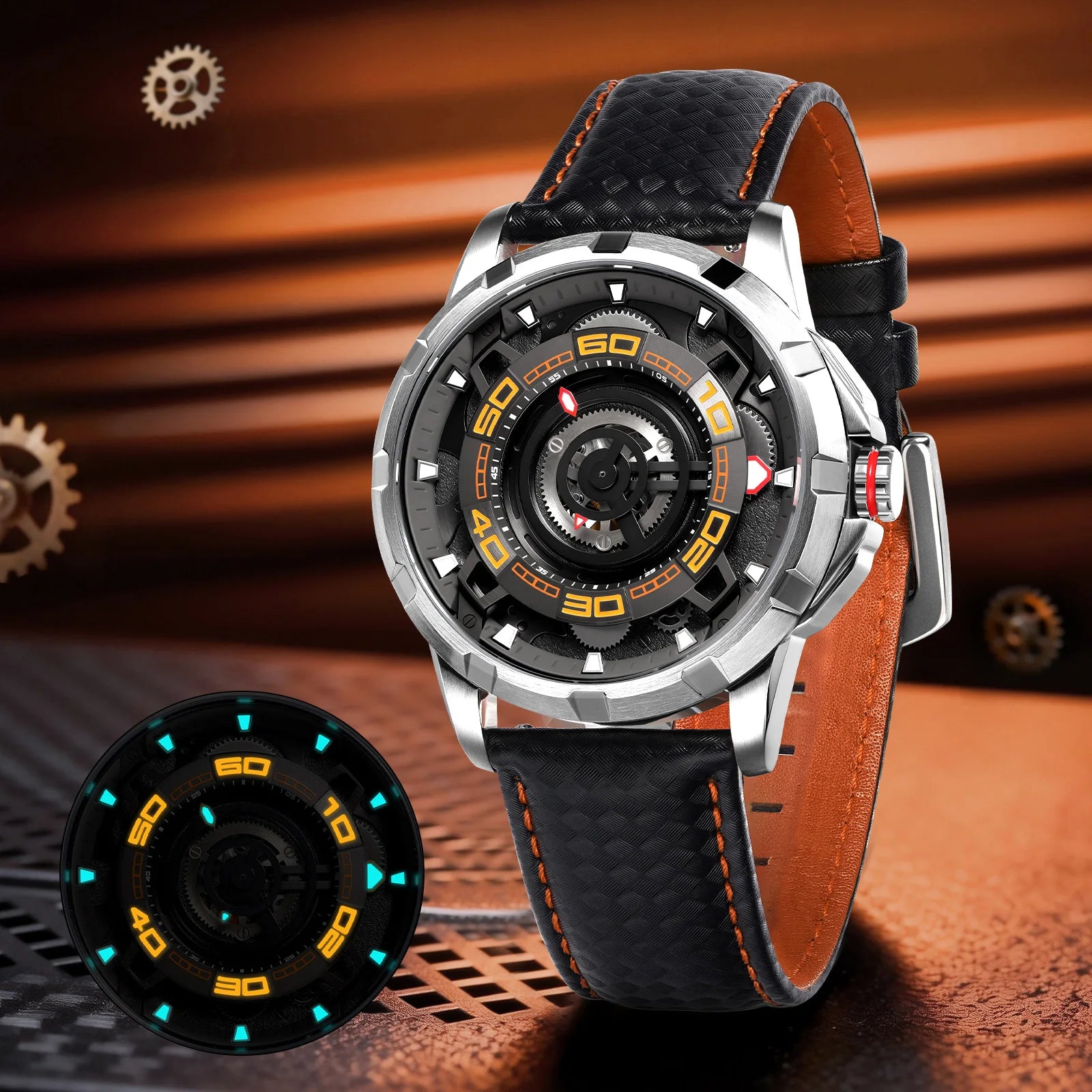 BERNY Automatic Skeleton Watch – MIYOTA 82S0, 3D Dial, Sapphire, 5ATM