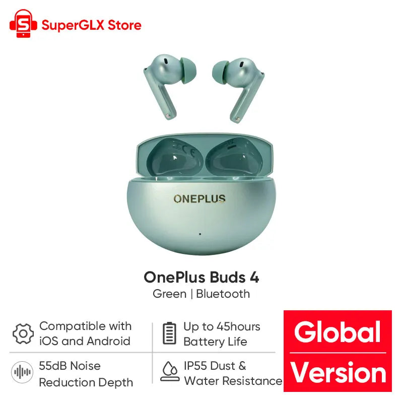 OnePlus Buds 4 – ANC TWS Earbuds, 55dB, IP55