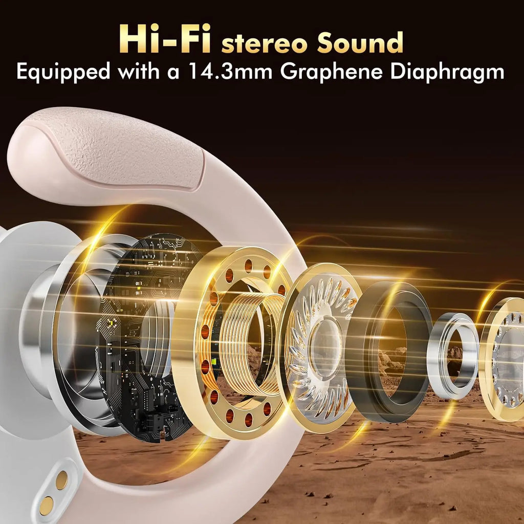Wireless Sport Earbuds – 80H Battery, Earhook, ANC Mic