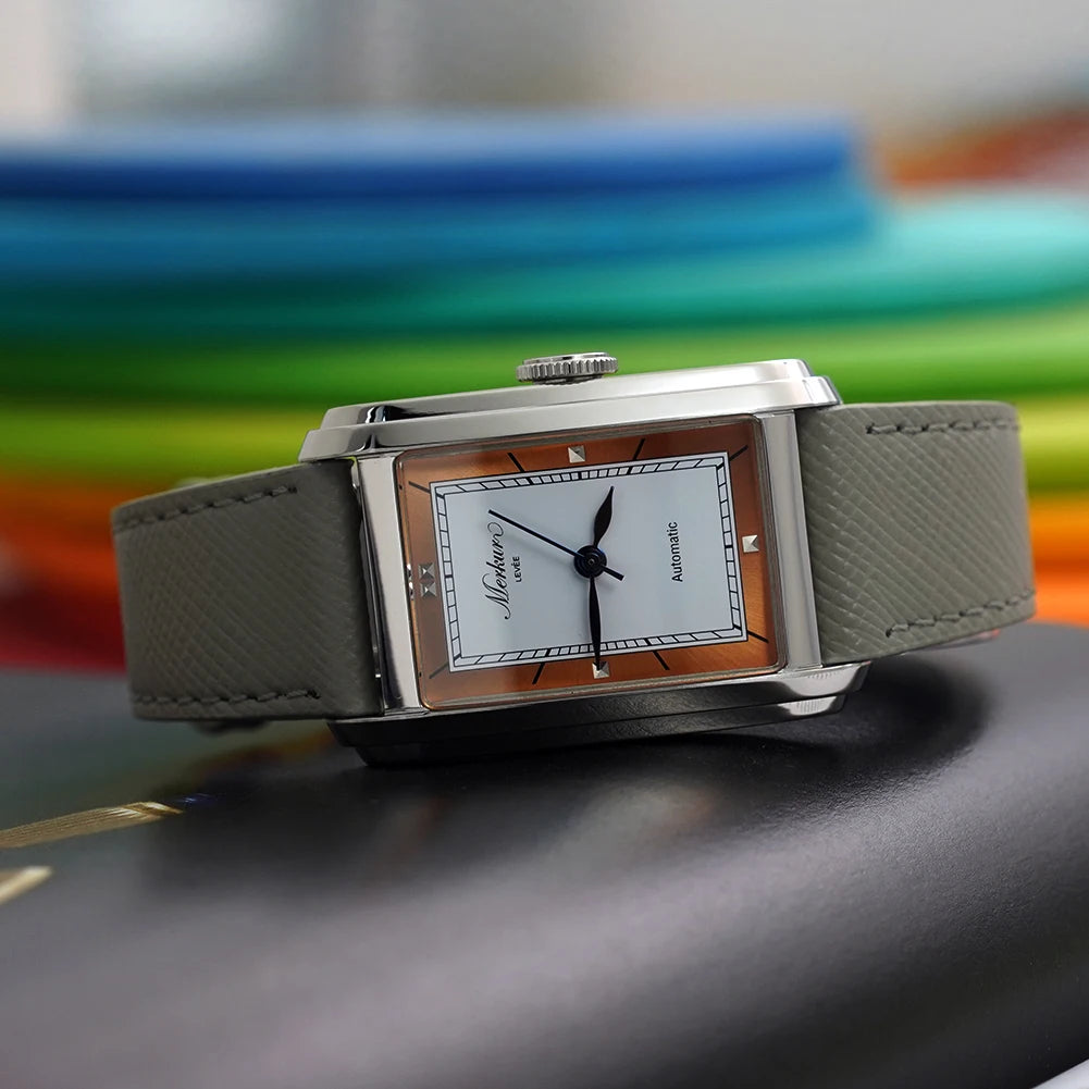 MERKUR NH05 Rectangle Retro Automatic Watch – Sapphire, NH05 Movement