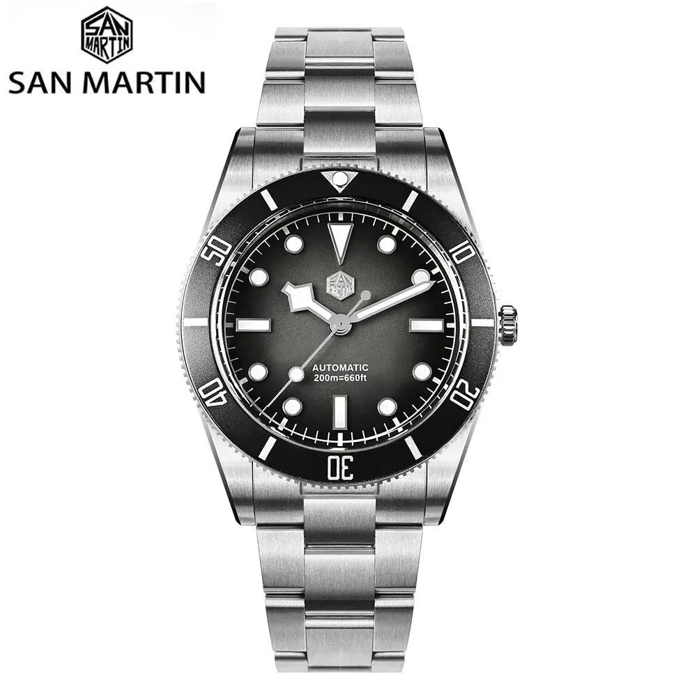 San Martin 37mm Multiple Colors BB54 ST2130 Vintage Diving Wristwatch For Men OTF Clasp BGW-X1 Lume 20ATM Reloj Hombre SN0138GB