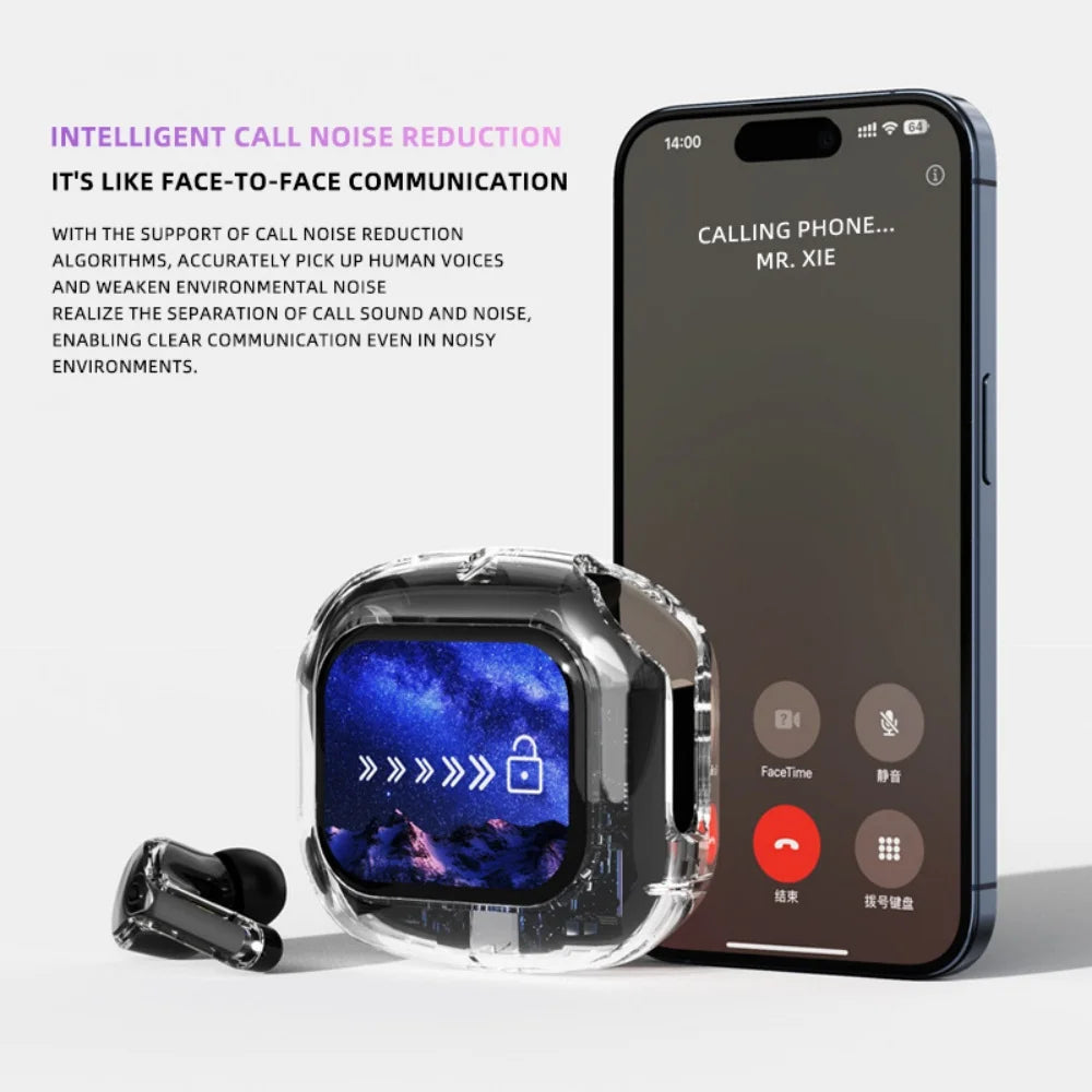 TWS Earbuds – LCD Screen, HiFi, Noise Reduction