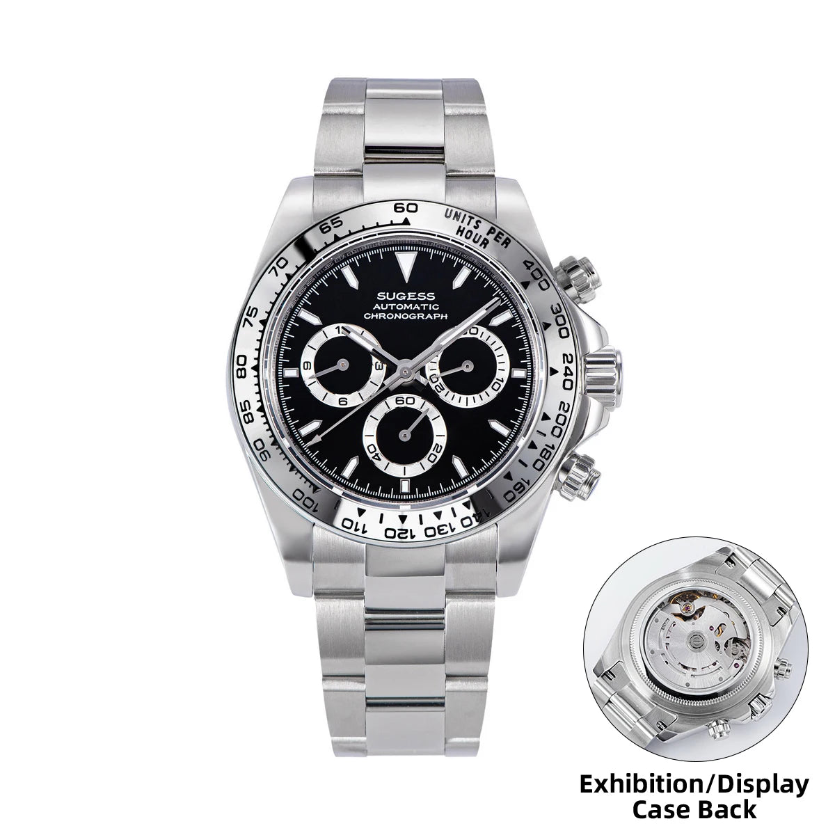 Sugess Panda Chronograph S418 – SL4801 Automatic, Ceramic Bezel, Sapphire