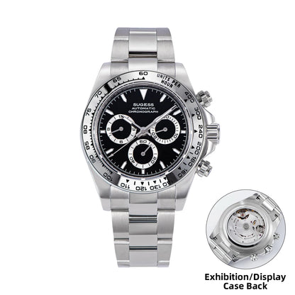 Sugess Panda Chronograph S418 – SL4801 Automatic, Ceramic Bezel, Sapphire