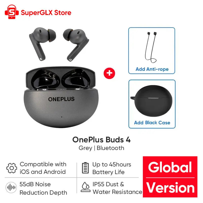 OnePlus Buds 4 – ANC TWS Earbuds, 55dB, IP55