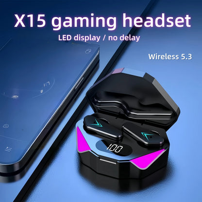 X15 TWS Wireless Earbuds – LED Charging Case, Built-in Mic, Touch Control