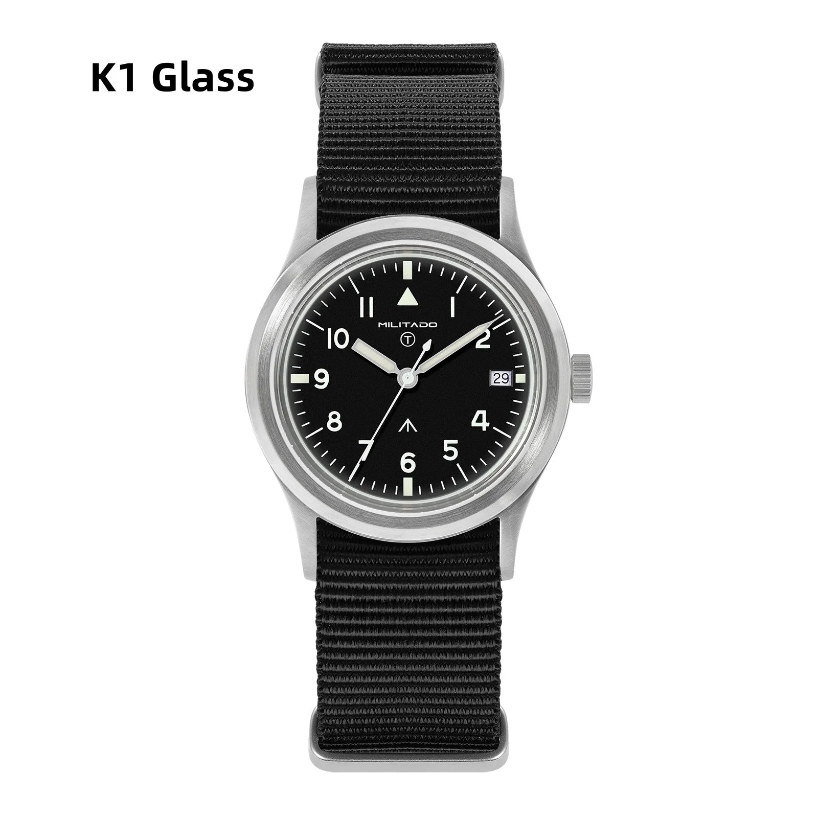 Militado ML14 36mm Watch VH31 Sweep Second Quartz Movement Watch Sapphire Crystal Super Luminous BGW9 C3 100m Waterproof Watches