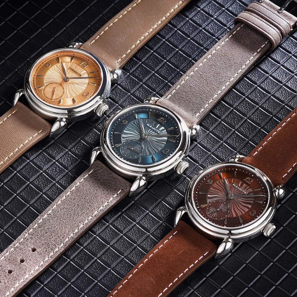 FARASUTE Retro 37mm Manual Swiss SW261 Mechanical Movement Watch For Men Casual 5Bar Waterproof Sapphire Wristwatch Reloj Hombre