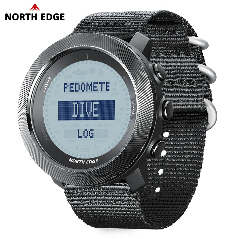 NORTH EDGE APACHE-D Free Dive Watch – 100M Waterproof