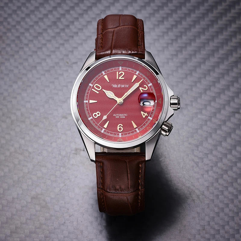 Milifortic S089 Alpinist Homage Sport Watch Men Inner Compass Bezel Rubber Strap ST2130Automatic Waterproof 39.5MM Watch for Men