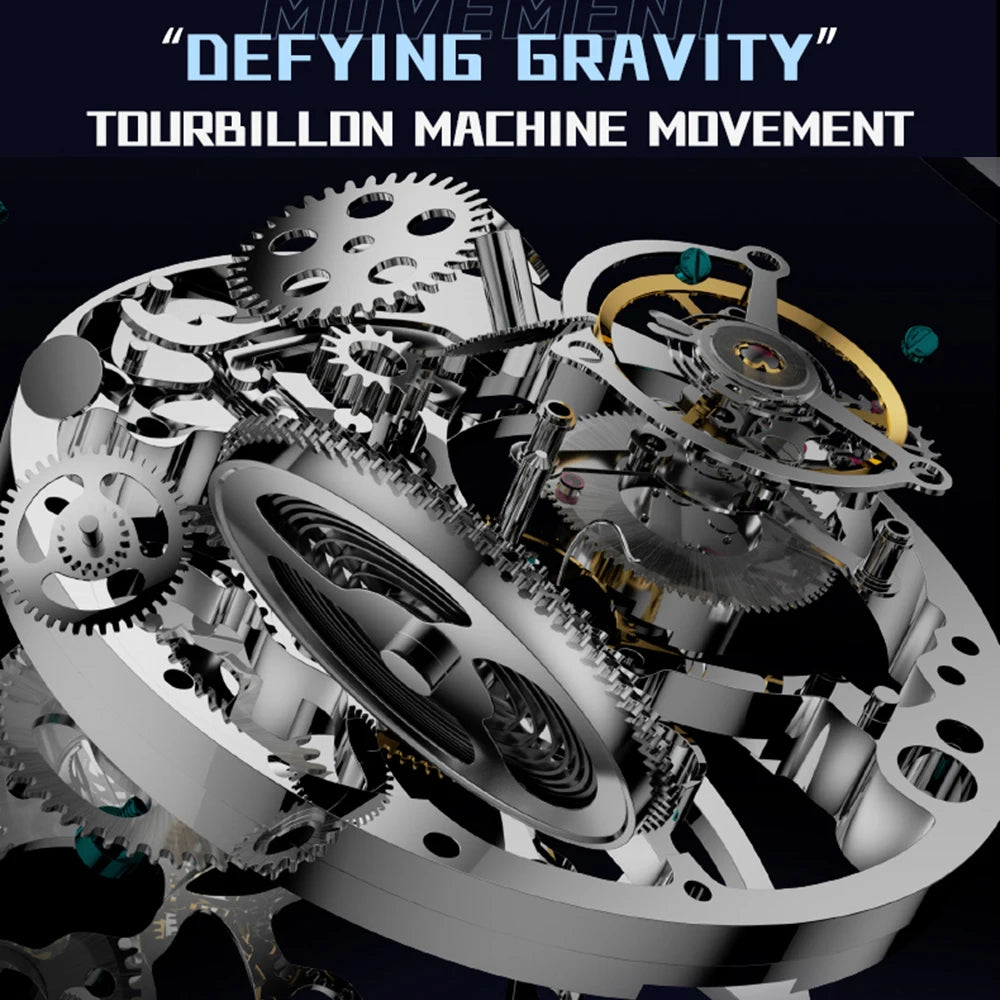 AESOP 7025 Flying Tourbillon Movement Watch Brand For Men Skeleton Mechanical Luxury Watches Wterproof Wristwatches Sapphire