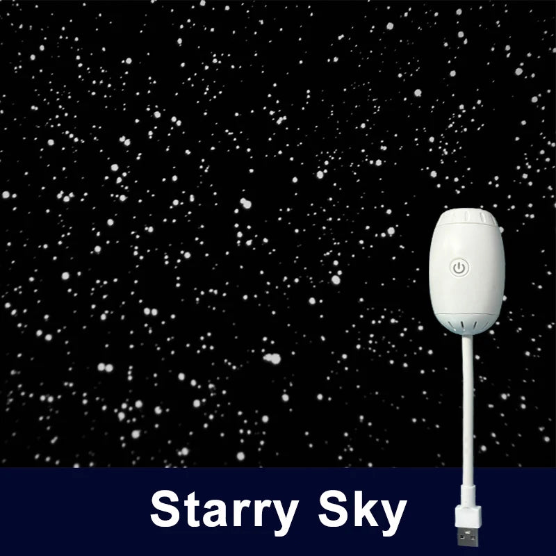 GizmoLaxy Galaxy Star Projector – USB Night Light for Car, Bedroom & Tent
