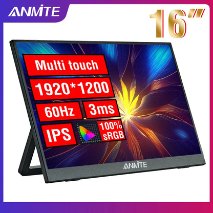 Anmite 16" Portable Touch Monitor – 1200P HDR, 16:10