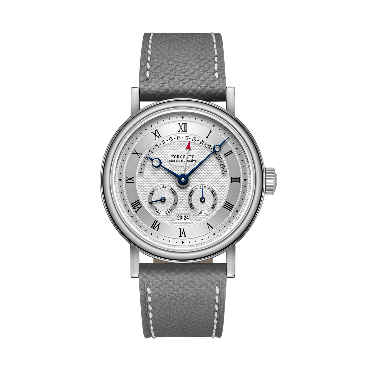 FARASUTE Automatic Calendar Watch – Seagull Movement, Sapphire, 38mm