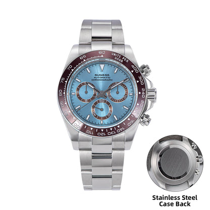 Sugess Panda Chronograph S418 – SL4801 Automatic, Ceramic Bezel, Sapphire