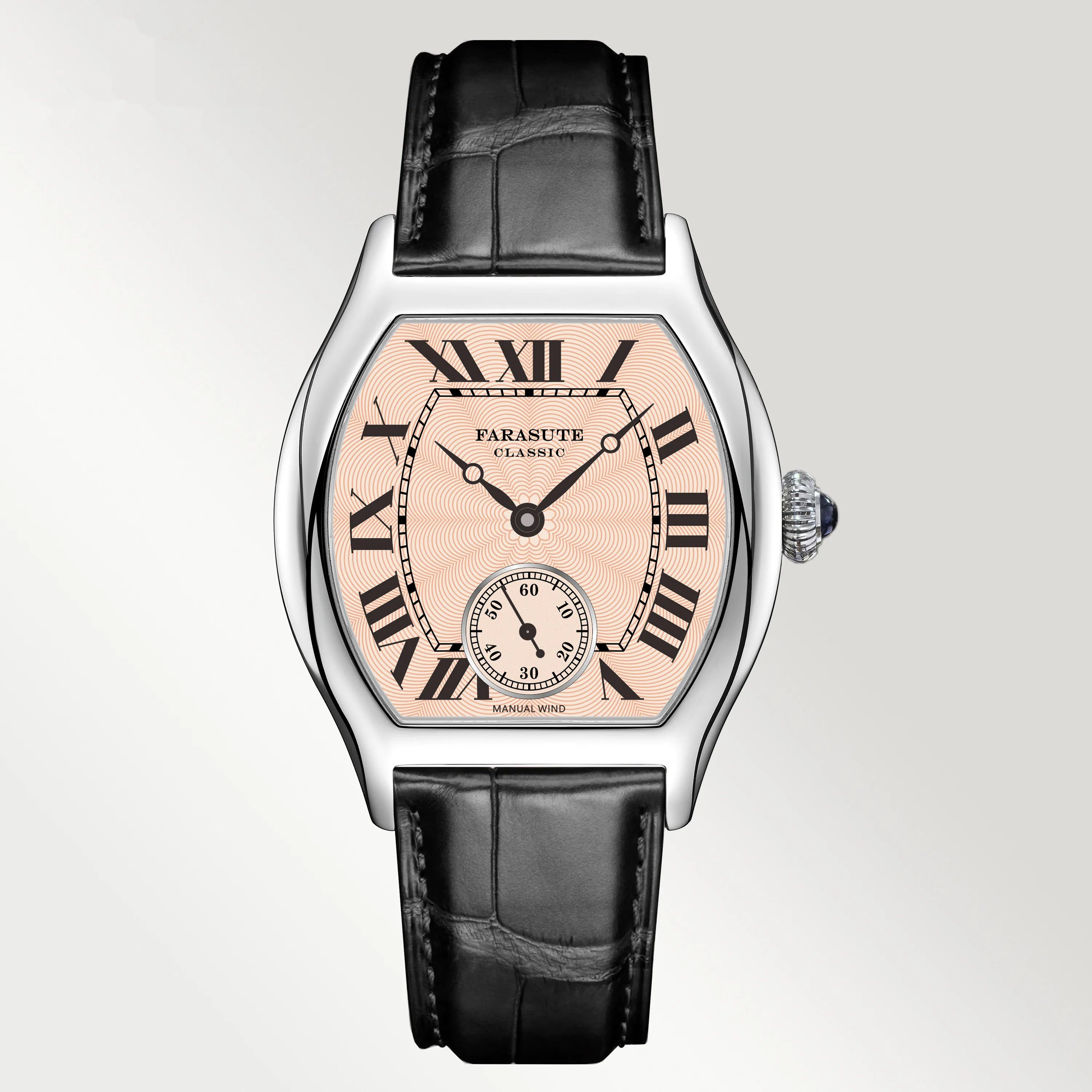 FARASUTE 36mm Hangzhou Retro Watch – Customised Manual Movement, Sapphire, 5 Bar