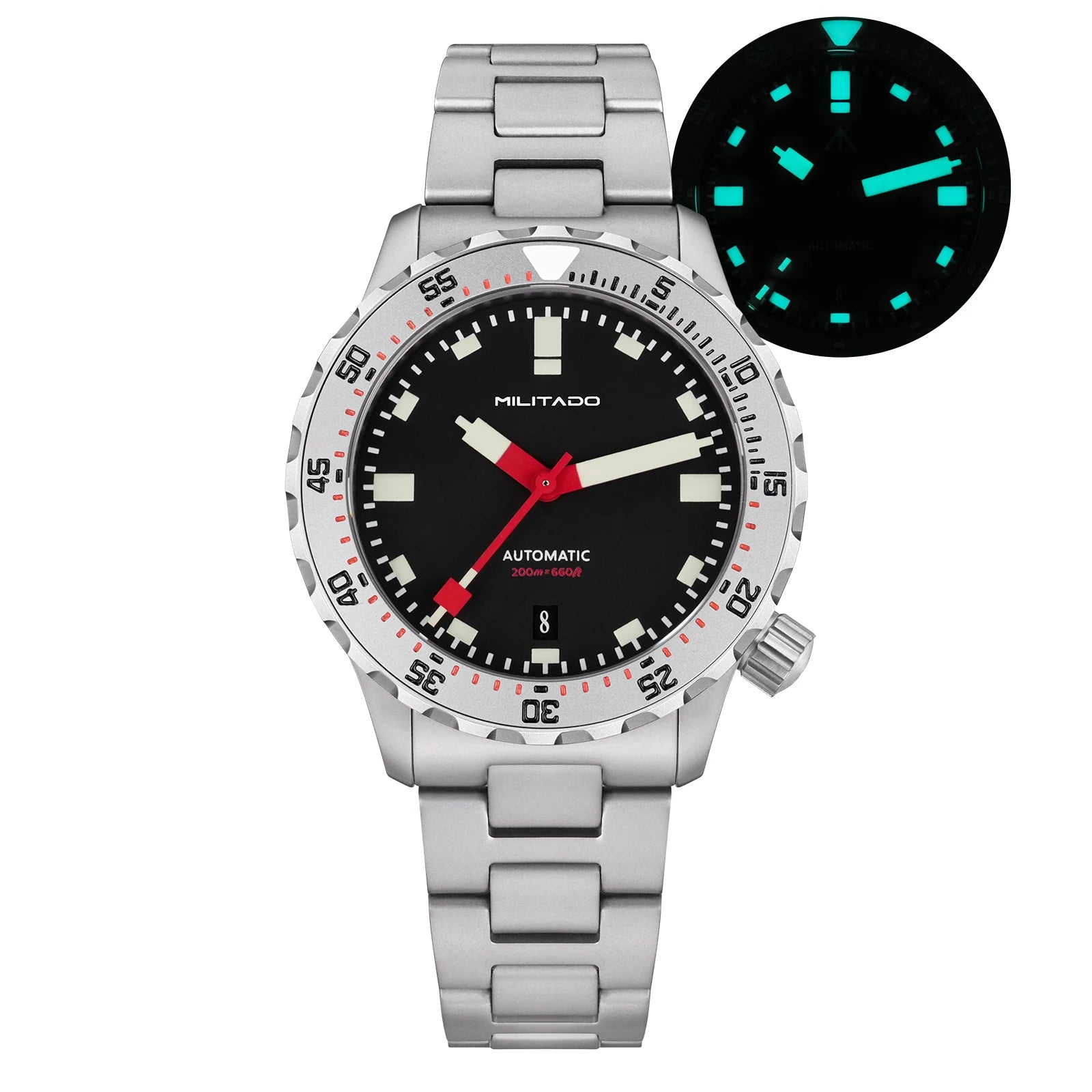 MILITADO ML20 Automatic Diver Watch – 39mm PT5000, Sapphire Crystal, 200m