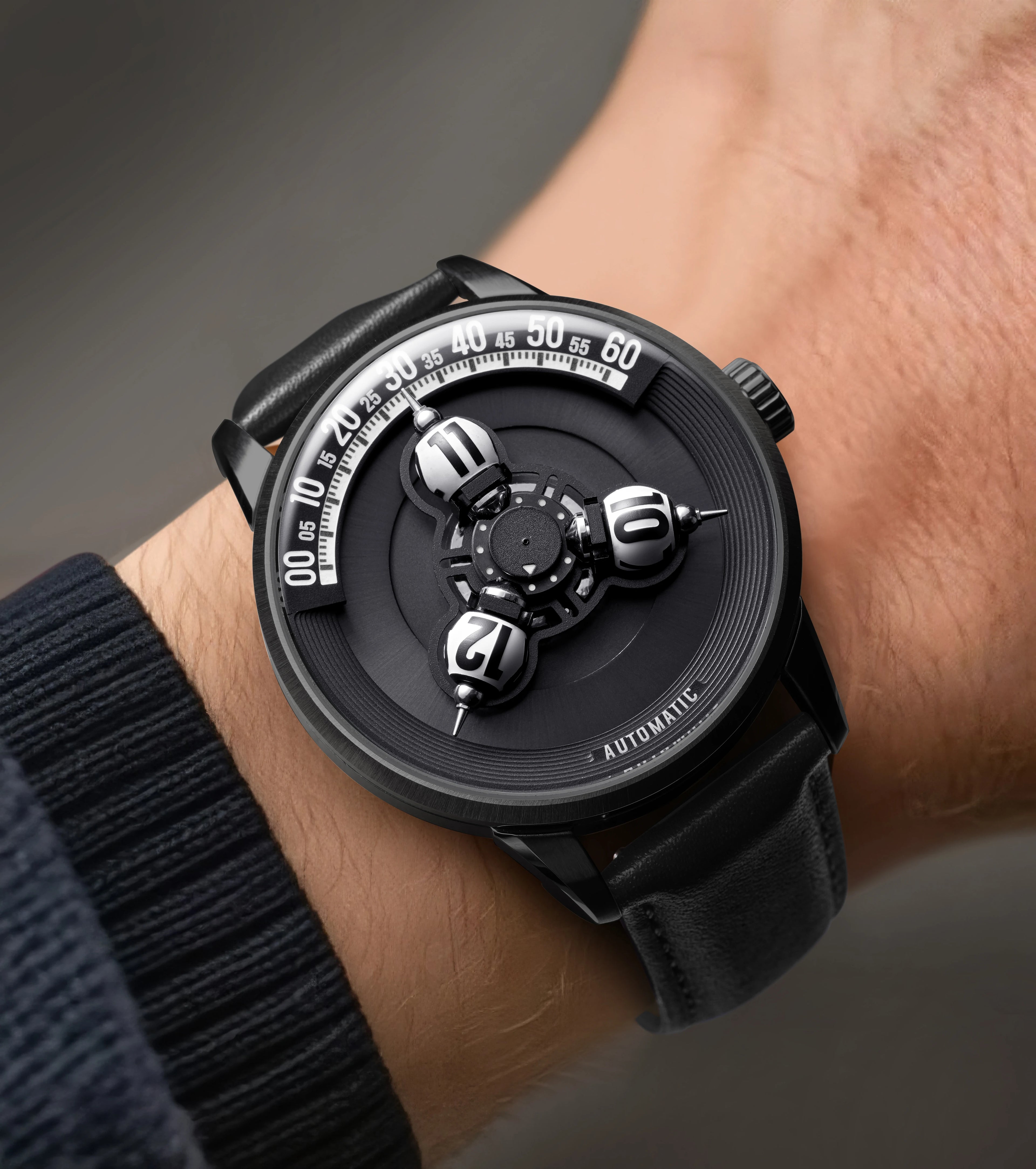 Vortichron 41mm Automatic Watch – Miyota 8215, Spherical Star-Pattern Dial, Sapphire, 50M