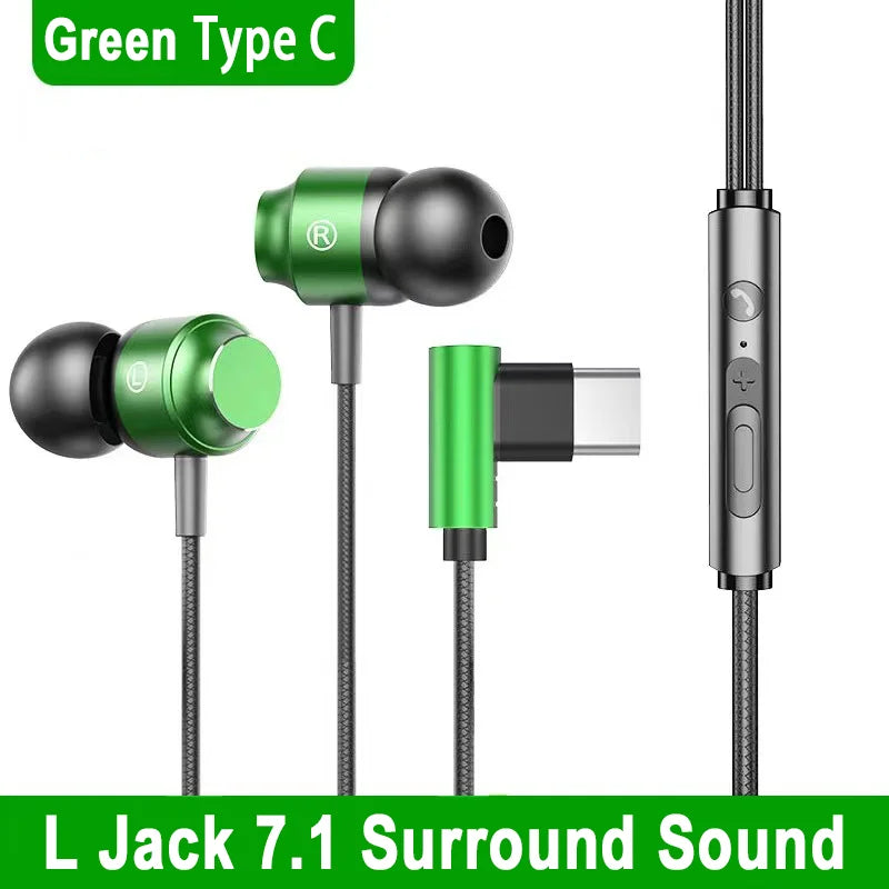 Wired Gaming Headset | HiFi Bass In-Ear Type-C & 3.5mm