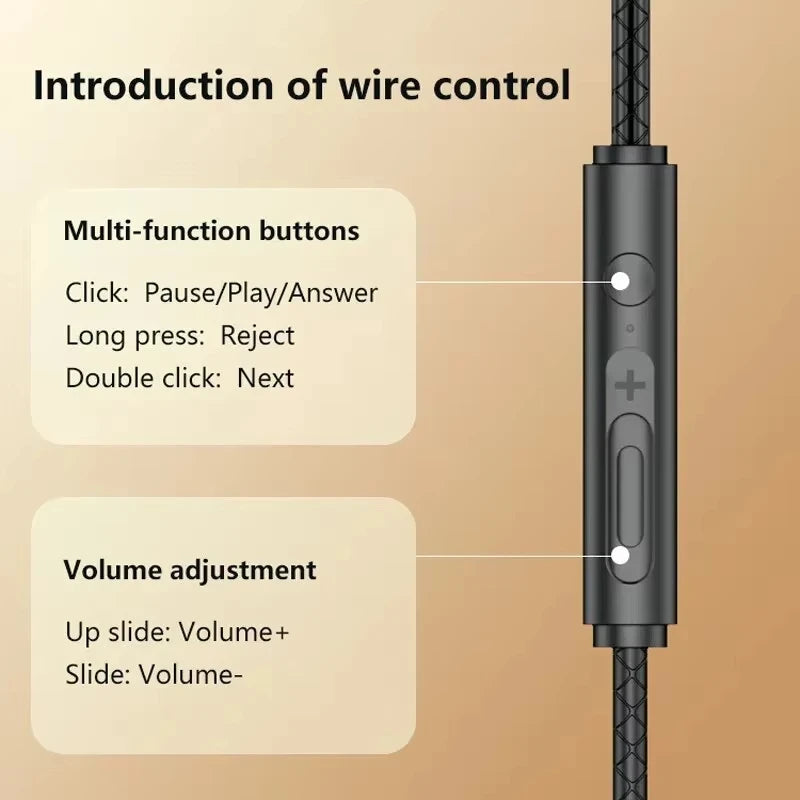 Wired Gaming Headset | HiFi Bass In-Ear Type-C & 3.5mm