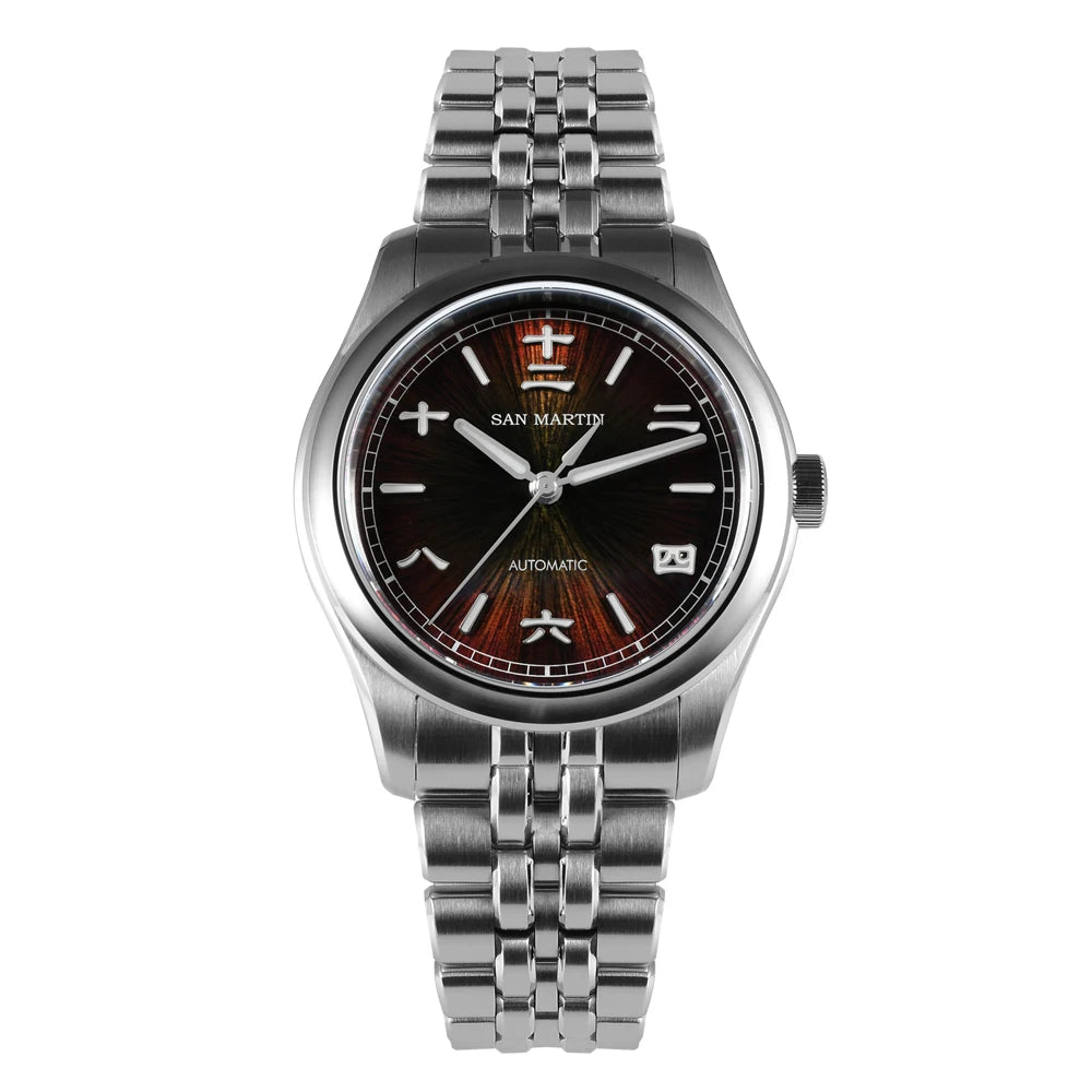 San Martin New 39mm Gada Watch Chinese Style Original Design Sunburst JianZhan Miyota 90S5 Men Dress Automatic Mechanical SN0144