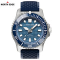 NORTH EDGE ABYSS Men Solar Powered Diving Quartz Luxury Watch 200M Waterproof Dive Sports Watches 316L Steel Case 180+ Day Power
