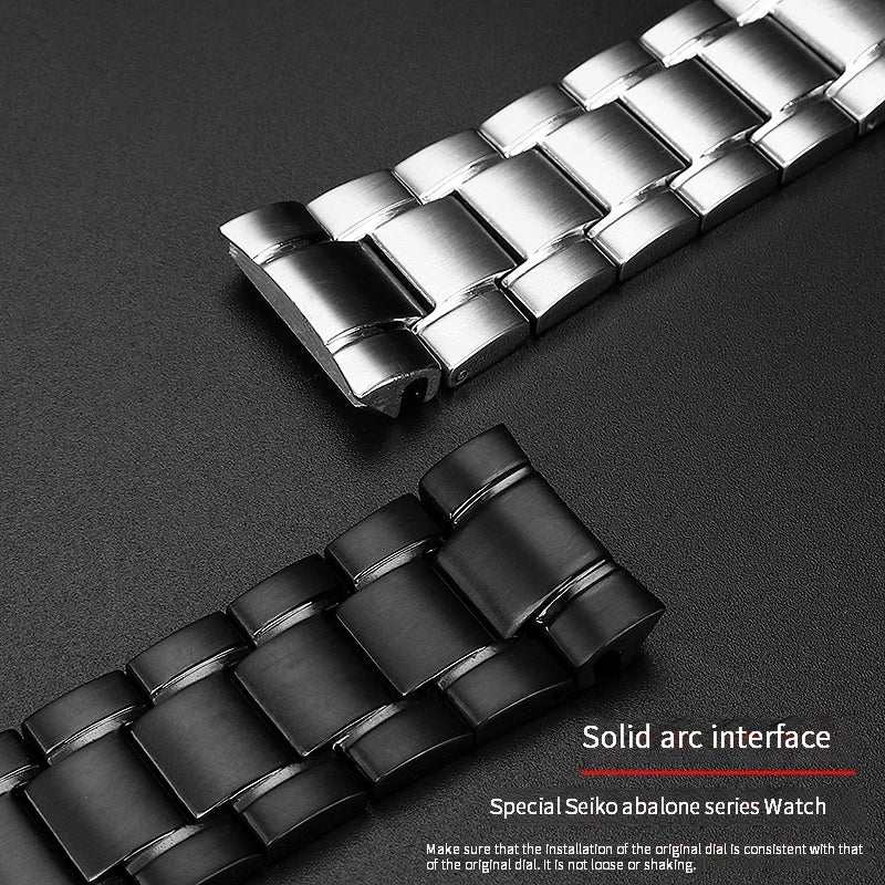 22mm Solid Stainless Steel Curved End Watch Bracelet – Compatible with Seiko Turtle SRP777, SRPA21, SRPE99