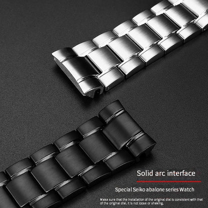 22mm Solid Stainless Steel Curved End Watch Bracelet – Compatible with Seiko Turtle SRP777, SRPA21, SRPE99