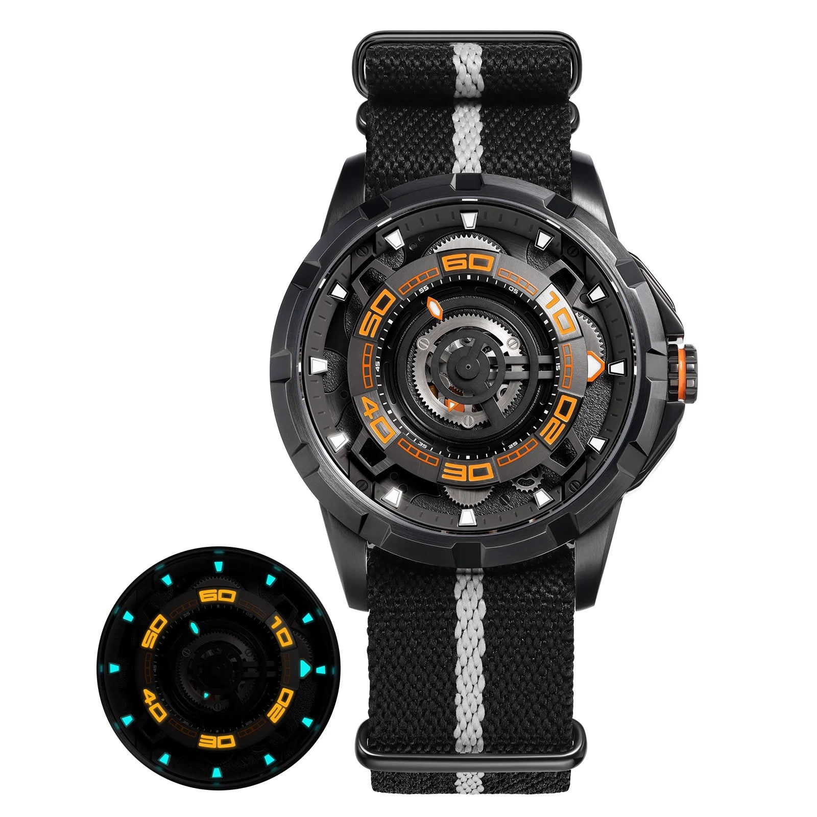 BERNY Automatic Skeleton Watch – MIYOTA 82S0, Sapphire, 5ATM, 3D Dial