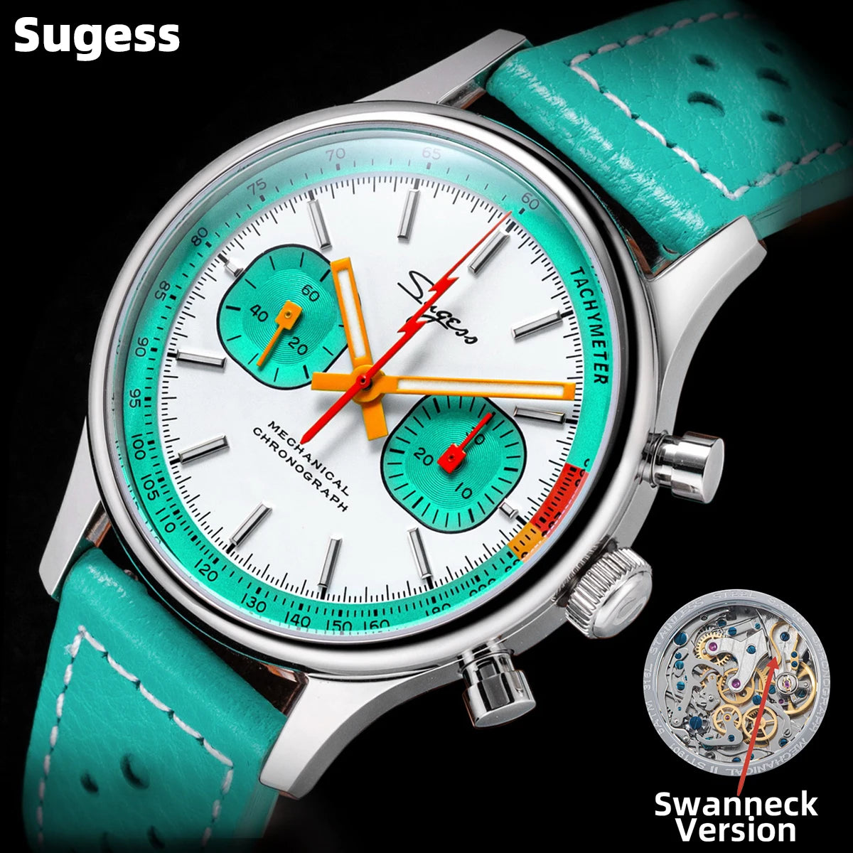 Sugess Pilot Chronograph Watch – ST19 Swanneck Movement