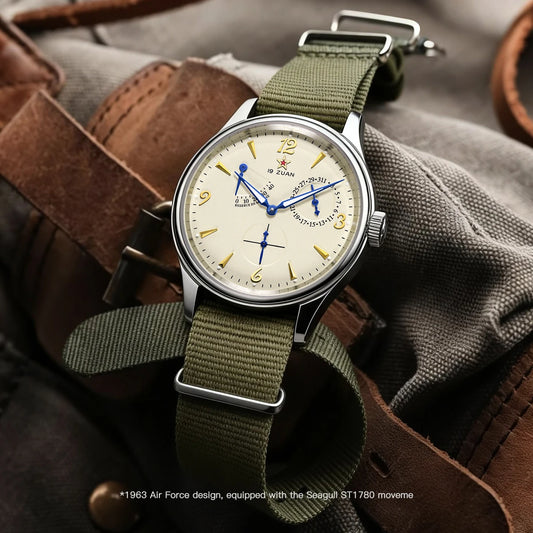 TIME TOKEN Retro Pilot Automatic Watch – ST1780 Movement, 40mm, Sapphire