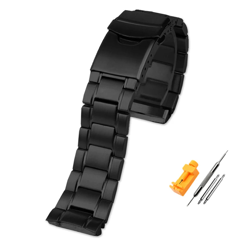 22mm Solid Stainless Steel Curved End Watch Bracelet – Compatible with Seiko Turtle SRP777, SRPA21, SRPE99