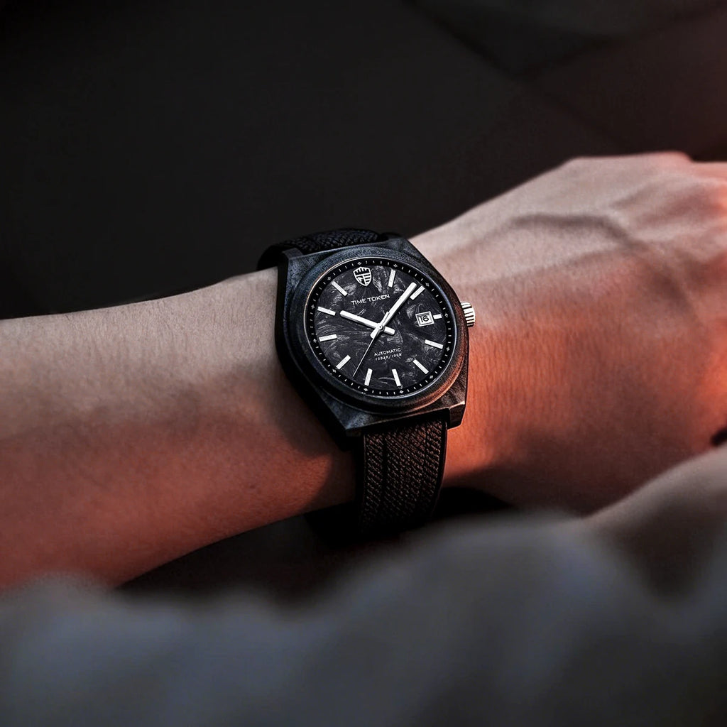 Carbon Fibre Luminous 40mm Automatic Watch Luxury 100m Waterproof Diver Watches Automatic Men Watch Japan Miyota 8215 Movement